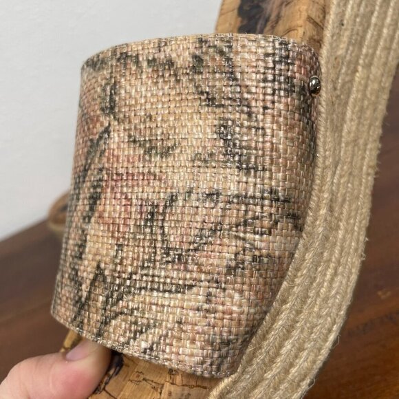 NEW Sam Edelman Women's Weslee Espadrilles Platform Sandals Cork Brown Sz 7.5 - Picture 5 of 14